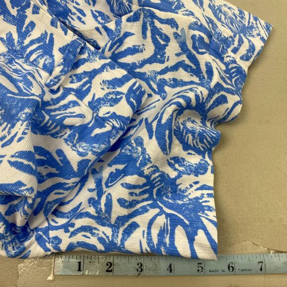Lilly Pulitzer Callahan Shorts Womens 0 Blue White Lobster Crab Nautical 30x5" - Picture 10 of 16